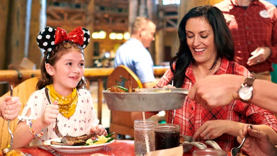 Family enjoying breakfast at Whispering Canyon Cafe