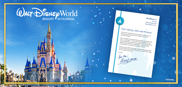 Get your very own personalised letter from Mickey Mouse.