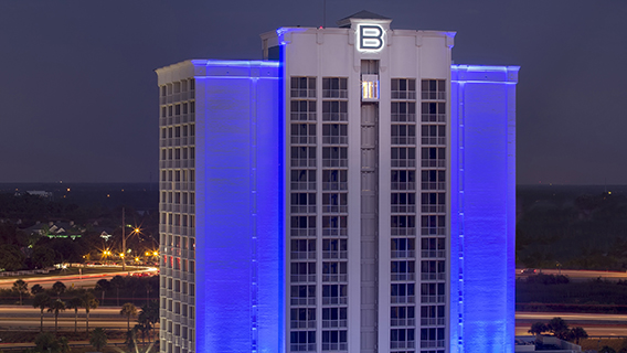 The exterior of B Resort & Spa Lake Buena Vista