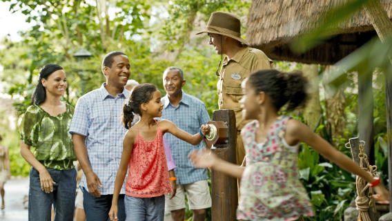 Family using Magic bands
