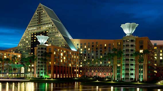 The exterior of Walt Disney World Dolphin Hotel