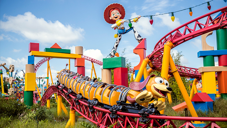 Guests enjoying Toy Story Land at Disney's Hollywood Studios